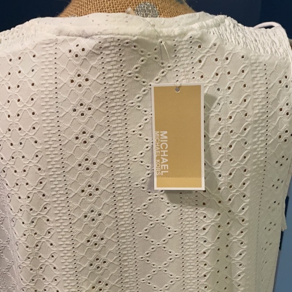 Michael Kors white eyelet New top sleeveless - Picture 6 of 8